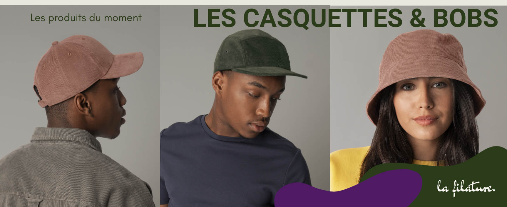 Mise en avant casquettes et bobs